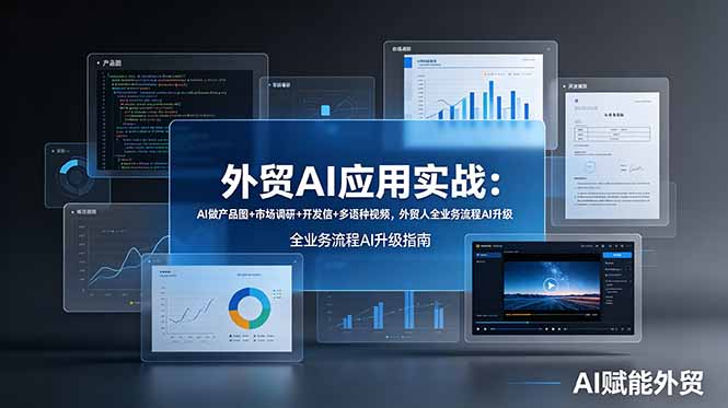 外贸AI应用实战：AI做产品图+市场调研+开发信+多语种视频，外贸人全业务流程AI升级-白蛇网