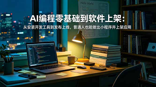 AI编程零基础到软件上架：从安装开发工具到发布上线，普通人也能做出小程序并上架应用商店-白蛇网