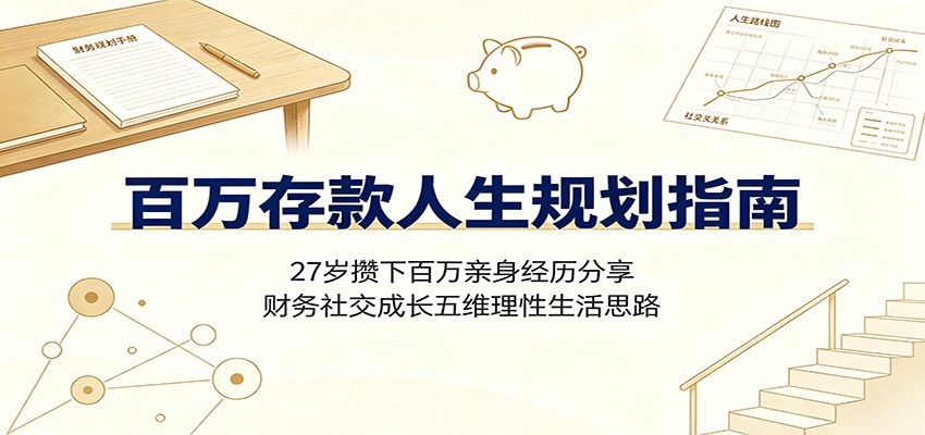百万存款人生规划指南：27岁攒下百万亲身经历分享，财务社交成长五维理性生活思路-白蛇网