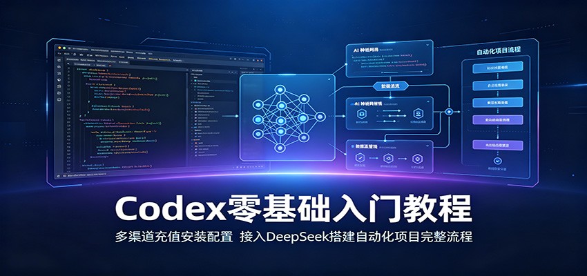 Codex零基础入门教程：多渠道充值安装配置，接入DeepSeek搭建自动化项目完整流程-白蛇网