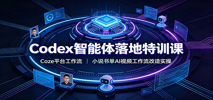 Codex智能体落地特训课：Coze平台工作流，小说书单AI视频工作流改造实操-白蛇网