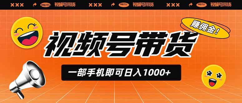 视频号带货，一部手机即可日入1000+，无人直播玩法轻松躺赚带货佣金-白蛇网