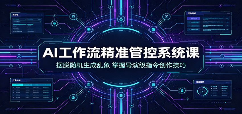 AI工作流精准管控系统课：摆脱随机生成乱象，掌握导演级指令创作技巧-白蛇网