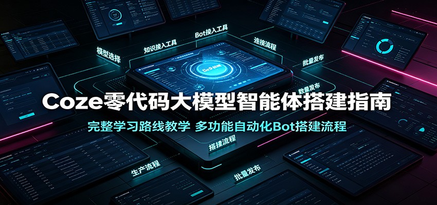 Coze零代码大模型智能体搭建指南:完整学习路线教学,多功能自动化Bot搭建流程-白蛇网