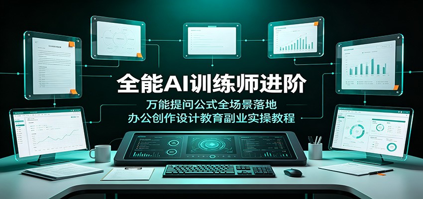 全能AI训练师进阶:万能提问公式全场景落地,办公创作设计教育副业实操教程-白蛇网