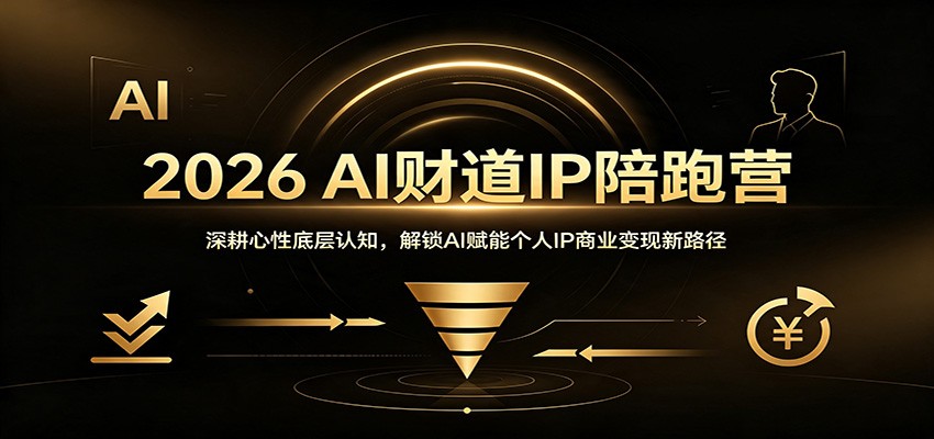 2026 AI财道IP陪跑营：深耕心性底层认知，解锁AI赋能个人IP商业变现新路径-白蛇网