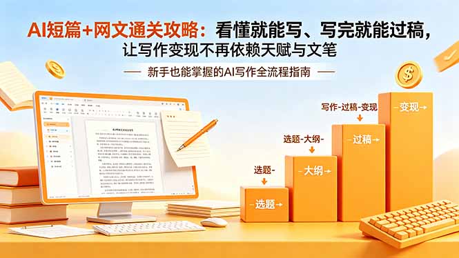AI短篇+网文通关攻略-更新:看懂就能写、写完就能过稿,让写作变现不再依赖天赋与文笔-白蛇网