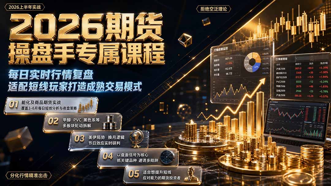 2026期货操盘手专属课程-更新8月，每日实时行情复盘，适配短线玩家打造成熟交易模式-白蛇网