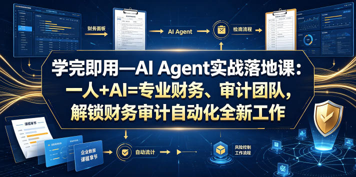 学完即用—AI Agent实战落地课：一人+AI=专业财务、审计团队，解锁财务审计自动化全新工作模式(更新0804)-白蛇网