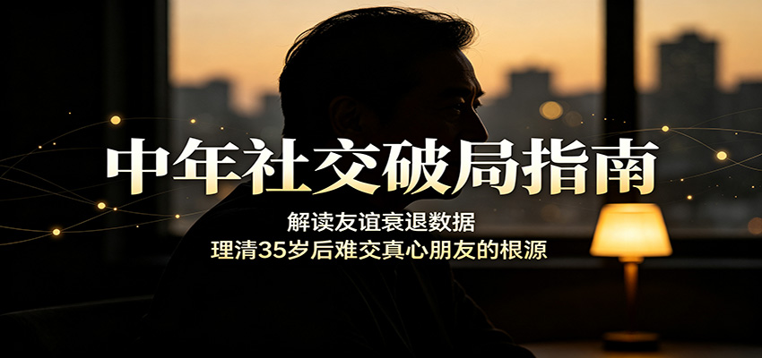 中年社交破局指南：解读友谊衰退数据，理清35岁后难交真心朋友的根源-白蛇网