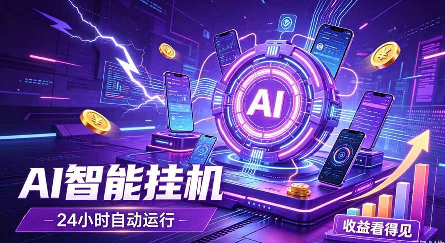AI智能广告挂机，躺赚新模式 设备托管运行，解放双手持续变现-白蛇网