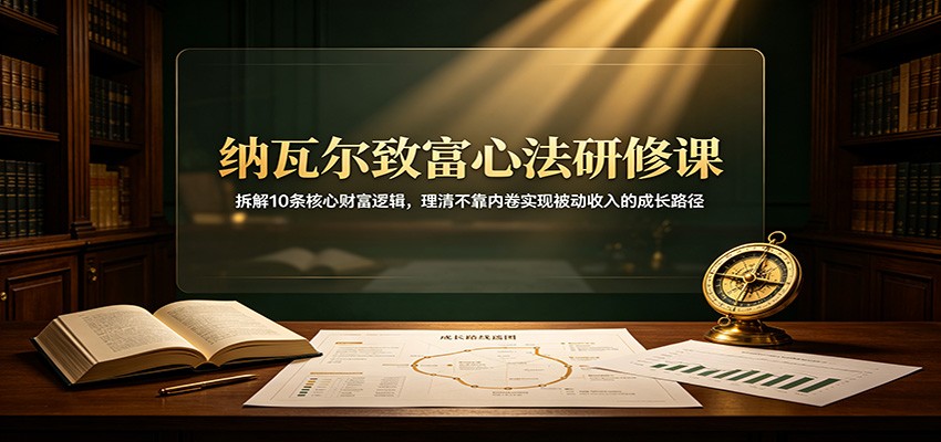 纳瓦尔致富心法研修课:拆解10条核心财富逻辑,理清不靠内卷实现被动收入的成长路径-白蛇网