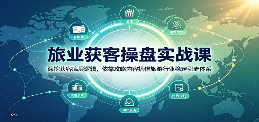 旅业获客操盘实战课：深挖获客底层逻辑，依靠攻略内容搭建旅游行业稳定引流体系-白蛇网