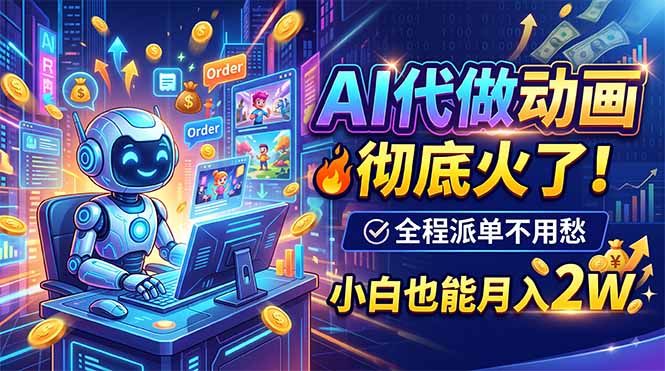 AI代做动画，彻底火了！全程派单不用愁，小白也能月入2W-白蛇网
