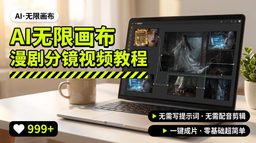 AI无限画布制作爆款漫剧分镜视频搭建教程，无需写脚本，无需制作音频，一键制作超简单-白蛇网