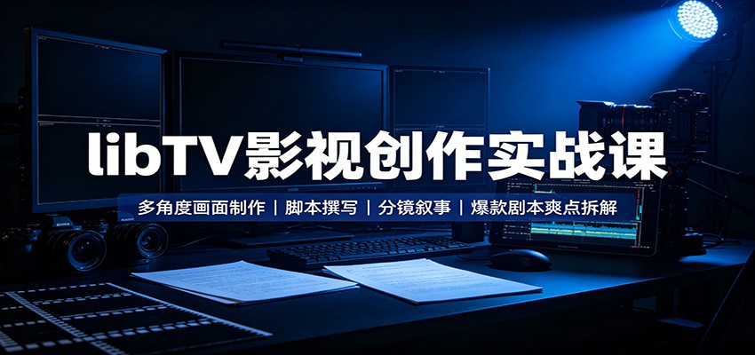 libTV影视创作实战课：多角度画面制作，脚本撰写，分镜叙事，爆款剧本爽点拆解-白蛇网