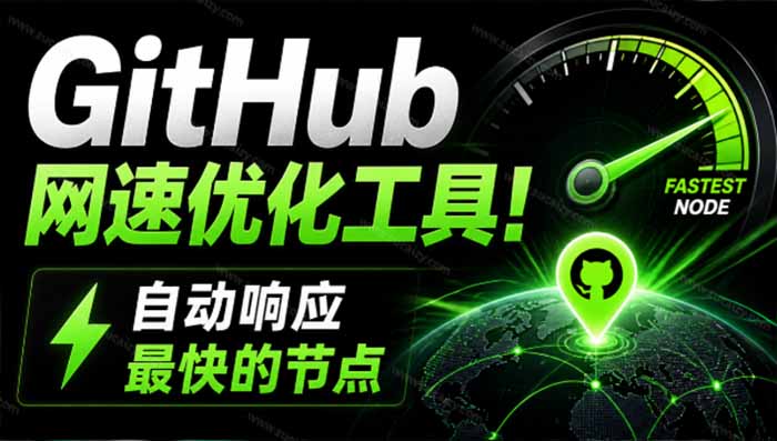 GitHub网速优化工具！让你更快速的打开Github，自动响应最快的节点，轻量级开源工具， Ghips-白蛇网