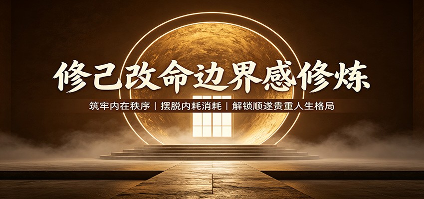 修己改命边界感修炼:筑牢内在秩序,摆脱内耗消耗,解锁顺遂贵重人生格局-白蛇网