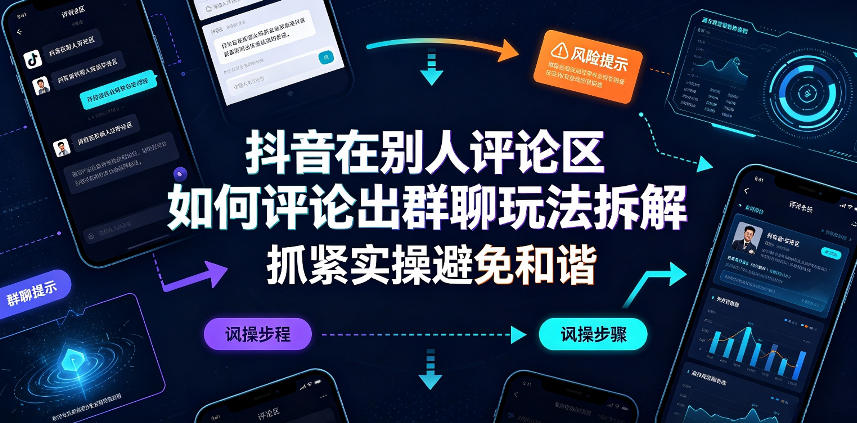 抖音在别人评论区如何评论出群聊玩法拆解,抓紧实操避免和谐-白蛇网