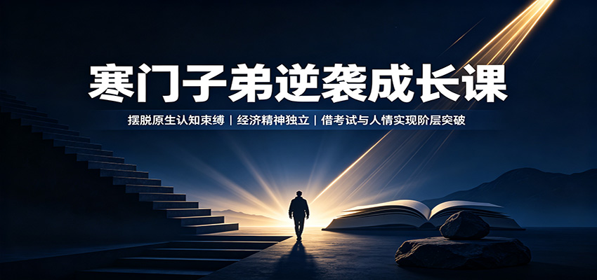 寒门子弟逆袭成长课：摆脱原生认知束缚，经济精神独立，借考试与人情实现阶层突破-白蛇网