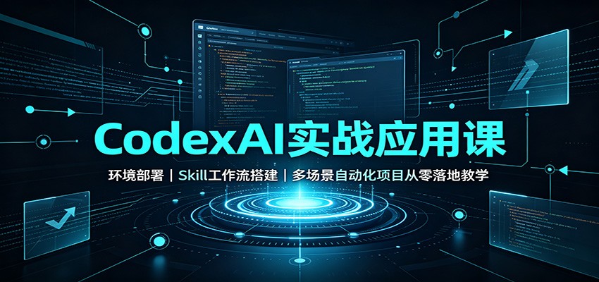 CodexAI实战应用课：环境部署Skill工作流搭建，多场景自动化项目从零落地教学-白蛇网