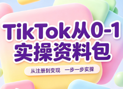 TikTok从0-1实操资料包：养号SOP+爆款公式+投流手册-白蛇网