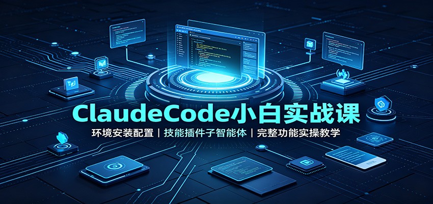 ClaudeCode小白实战课：环境安装配置，技能插件子智能体，完整功能实操教学-白蛇网