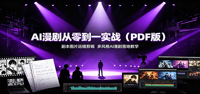 AI漫剧从零到一实战(PDF版)：剧本图片运镜剪辑，多风格AI漫剧落地教学-白蛇网