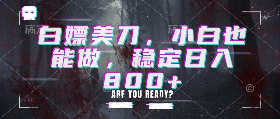 白嫖美刀，小白也能做，稳定日入800+-白蛇网