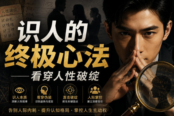 付费文章:识人的终极心法——看穿人性破绽-白蛇网