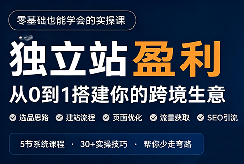 刘老师·5节课跑通独立站盈利全流程-白蛇网