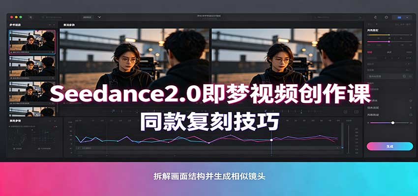 Seedance2.0即梦视频创作课:剧本式视频制作,同款复刻技巧,多行业案例落地教学-白蛇网
