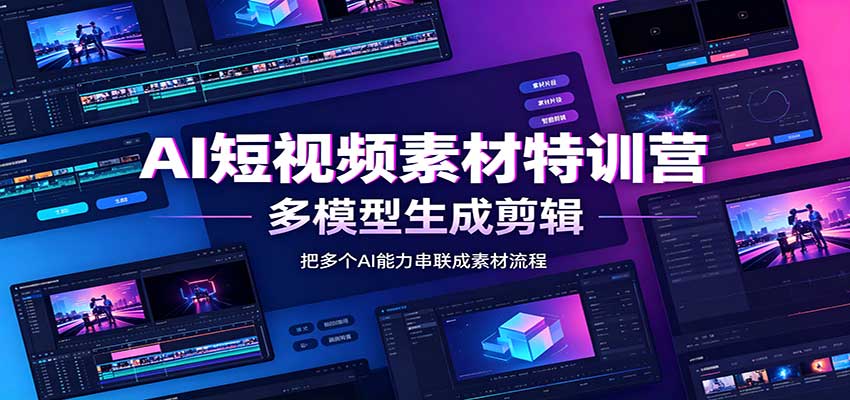 AI短视频素材特训营：Codex本地部署实操，多模型生成剪辑，爆量素材挖掘教学-白蛇网