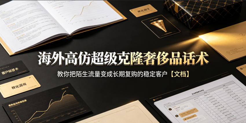 海外高仿超级克隆奢侈品话术,教你把陌生流量变成长期复购的稳定客户【文档】-白蛇网