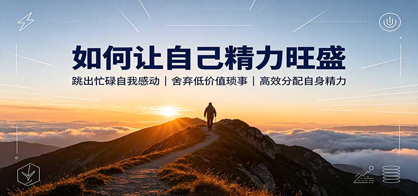 如何让自己精力旺盛：跳出忙碌自我感动，舍弃低价值琐事，高效分配自身精力-白蛇网