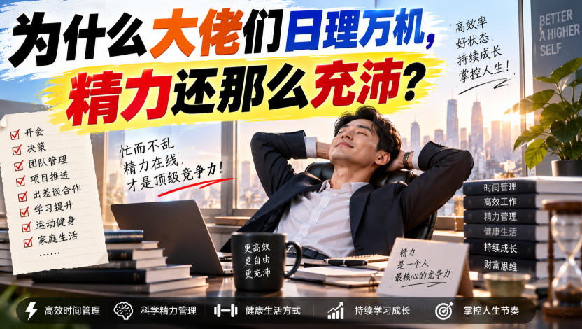 付费文章:为什么大佬们日理万机,精力还那么充沛?-白蛇网