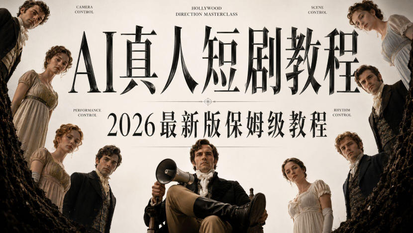 AI真人短剧制作全流程，AI视频大佬专为零基础研制的AI短剧教程，保姆级教程，新手一学就会！-白蛇网