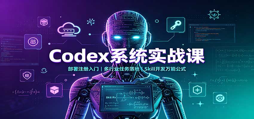 Codex系统实战课:部署注册入门,多行业任务落地,Skill开发万能公式-白蛇网